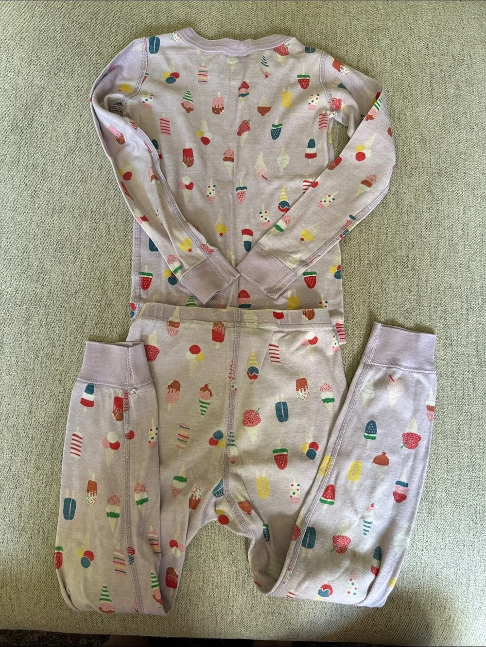 Hanna Anderson Collection Lavender Ice Cream Print Pajama Set